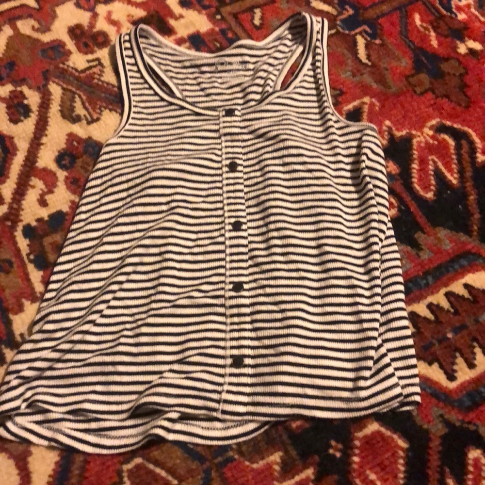 A black and white tank top